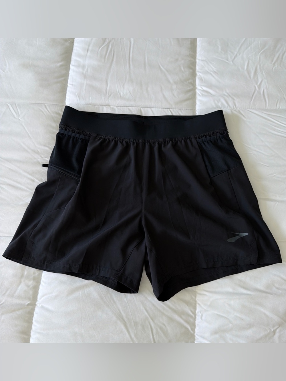 NWT Brooks Running 5” Shorts Sherpa 2 In 1 Lined Men’s Small Black